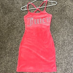 Juicy Couture Bling Velour Strap Dress